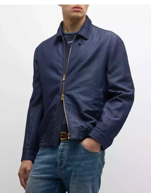 Men's Wool-Linen Bomber Jacket