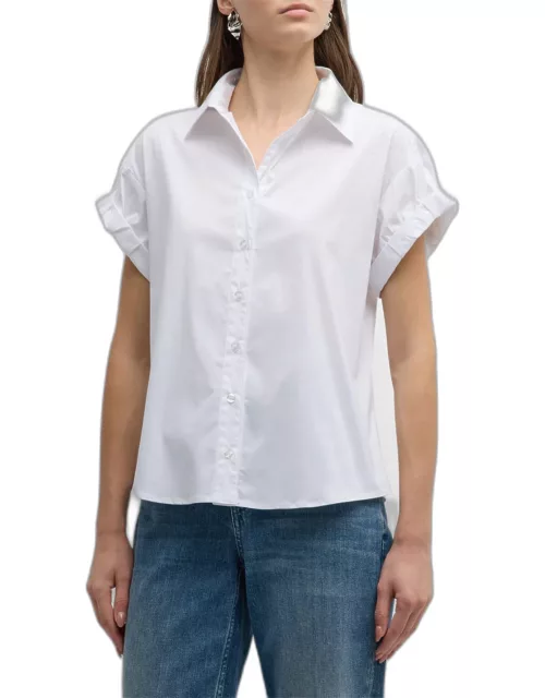 Button-Down Cotton Poplin Camp Shirt