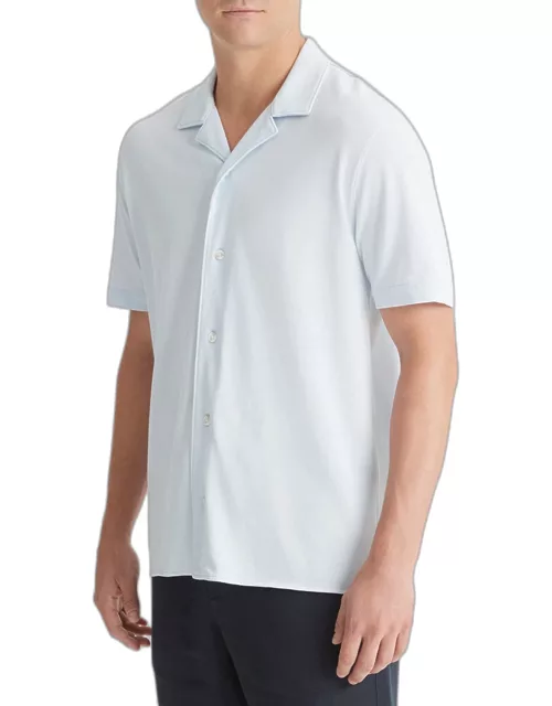 Men's Pique Cabana Button-Down Shirt