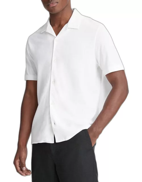 Men's Pique Cabana Button-Down Shirt