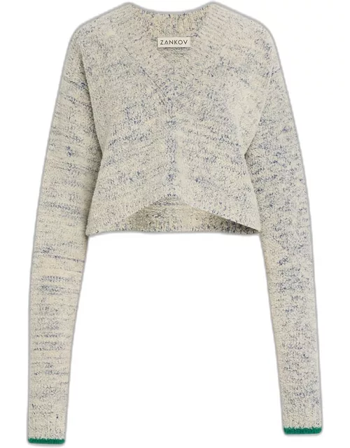 Hannelore Cropped V-Neck Sweater