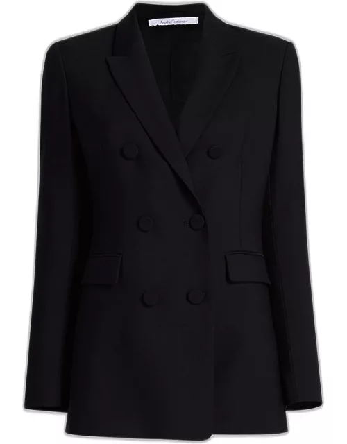 Wool Double-Breasted Blazer Jacket
