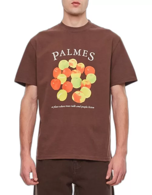 Palmes Cotton Apple T-shirt Brown