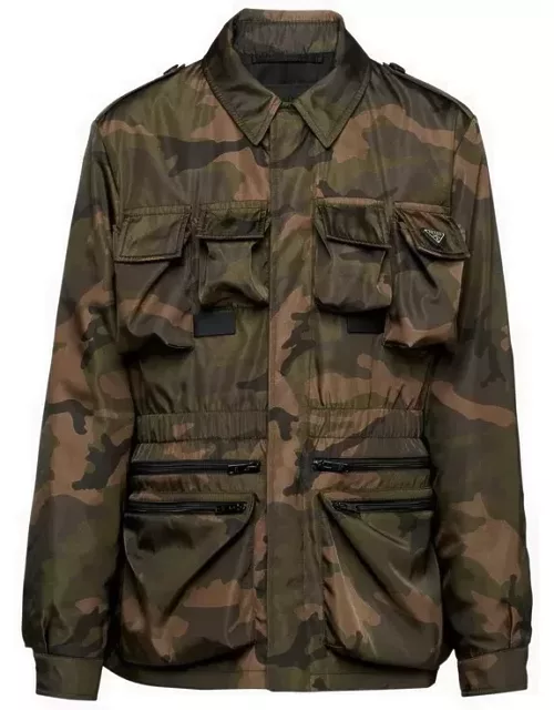 Camouflage jacket in Re-Nylon