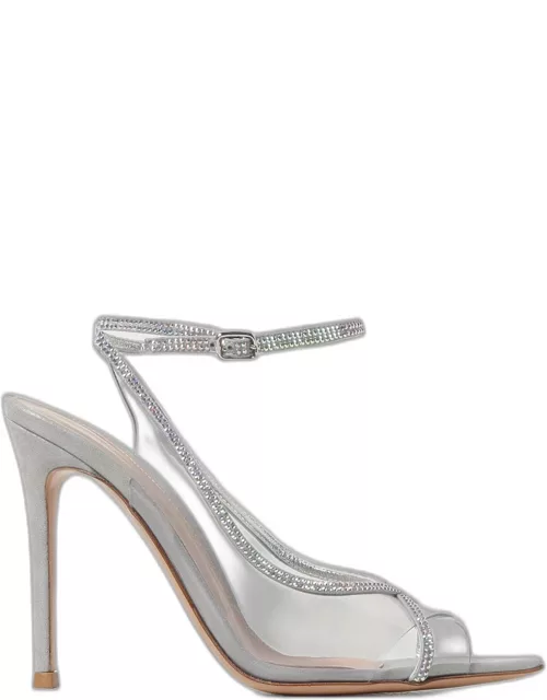 Heeled Sandals GIANVITO ROSSI Woman colour Silver