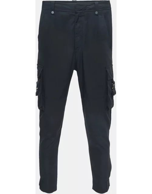 Dior Homme Black Technical Cotton Tactical CD Buckled Cargo Pants
