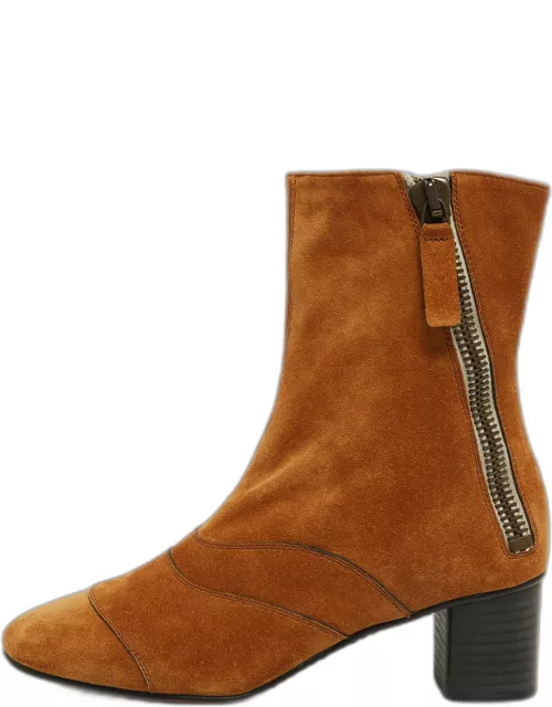 Chloe Brown Suede Ankle Boot