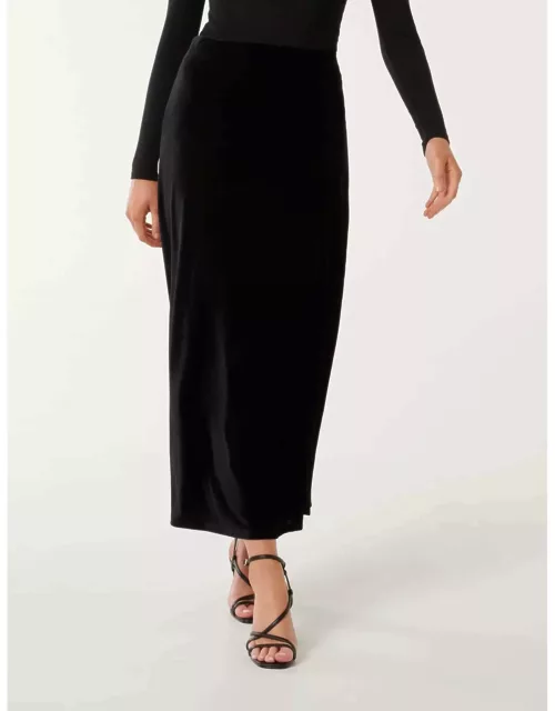 Forever New Women's Sally Velvet Skirt in Black
