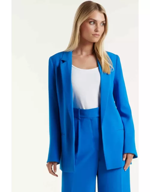 Forever New Women's Tori Boyfriend Blazer Jacket in Blue Pigment Suit