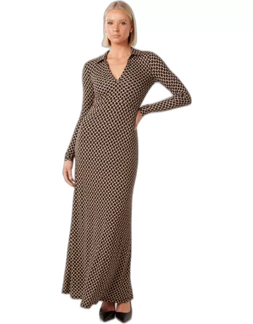 Forever New Women's Kaitlyn Collared Jersey Dress in Winton Geo