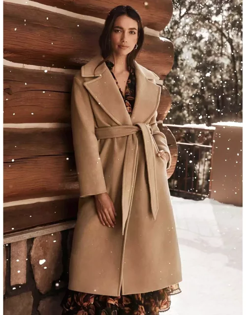 Forever New Women's Priya Wrap Coat in Came