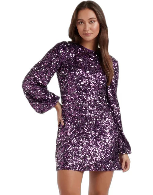 Forever New Women's Camden Sequin Mini Dress in Purple