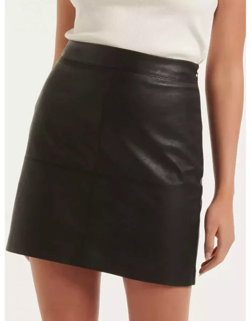 Forever New Women's Ellen Vegan Leather Mini Skirt in Black