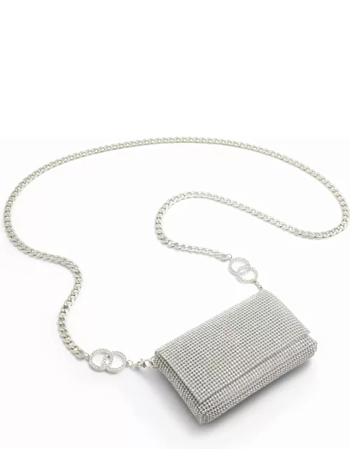 ALDO Glitzies - Women's Mini Bag Handbag - Silver/Clear
