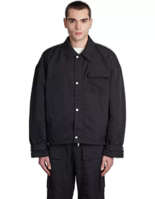 REPRESENT Casual Jacket In Black Nylon