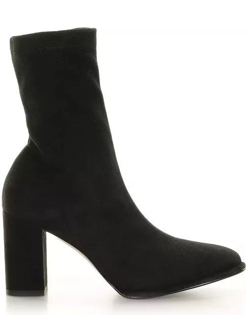 Le Silla Elsa Ankle Boot In Black Suede