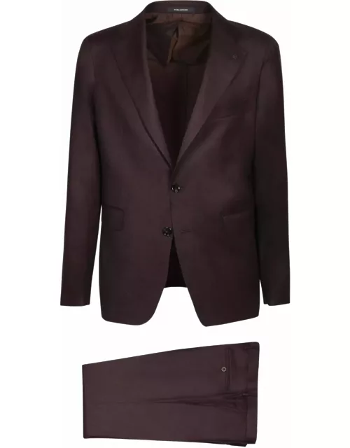 Tagliatore Single-breasted Brown Suit