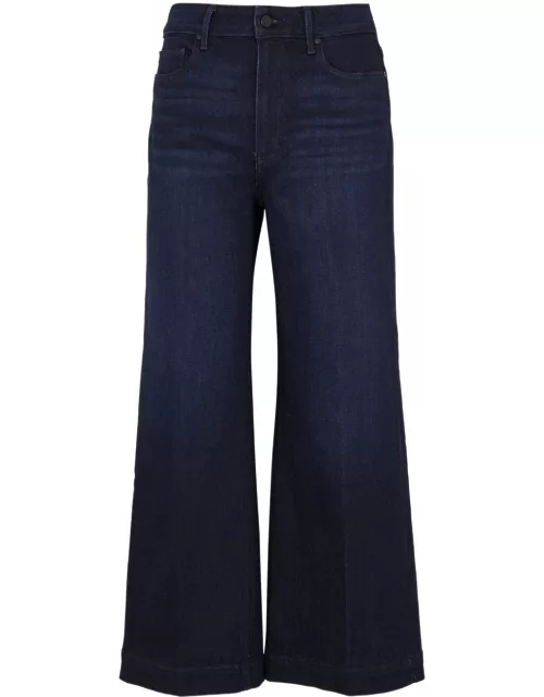 Paige Anessa Cropped Wide-leg Jeans - Dark Blue - 29 (W29 / UK12 / M)
