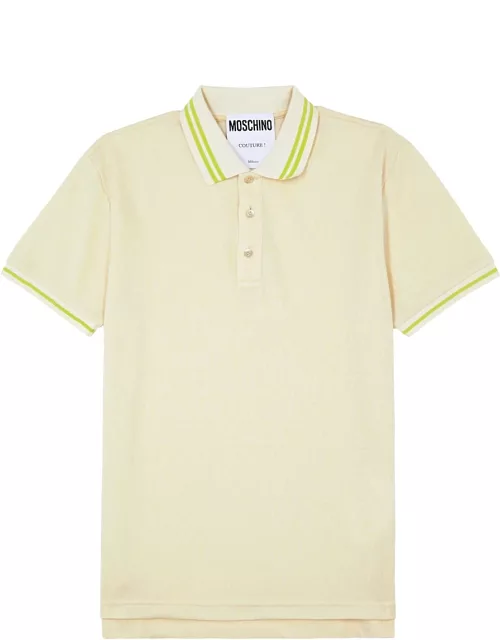 Moschino Logo-jacquard Jersey Polo Shirt - Beige - 52 (IT52 / XL)