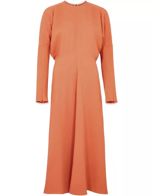 Victoria Beckham Panelled Midi Dress - Orange - 6 (UK6 / XS)