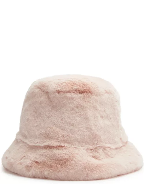 Jakke Hattie Faux fur Bucket hat - Light Pink