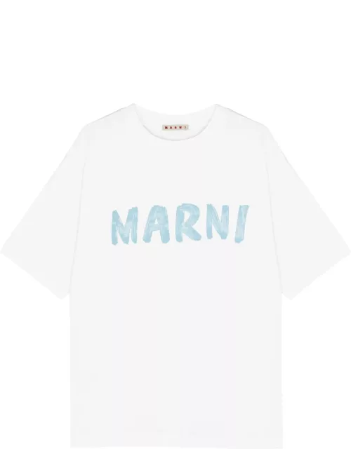 Marni Logo-print Cotton T-shirt - White - 42 (UK10 / S)