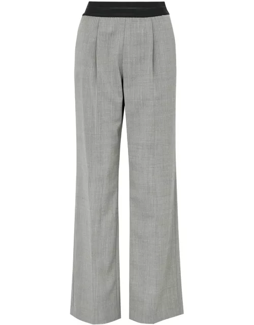 Helmut Lang Herringbone Wool-blend Trousers - Grey - 8 (UK12 / M)