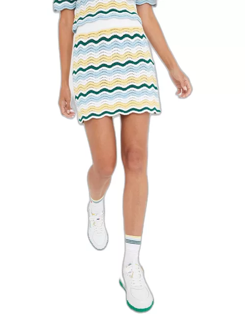 Boucle Wave Mini Skirt