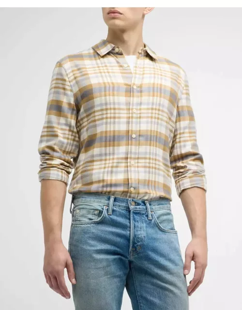 Men's Oliver Plaid Flannel Button-Front Shirt