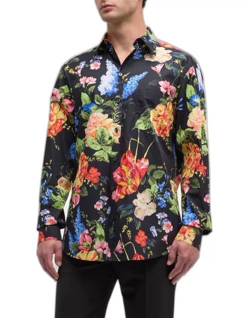 Men's DG Floral Poplin Button-Down Shirt