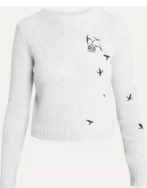 Penguin Embroidered Suna Fujita Wool Sweater