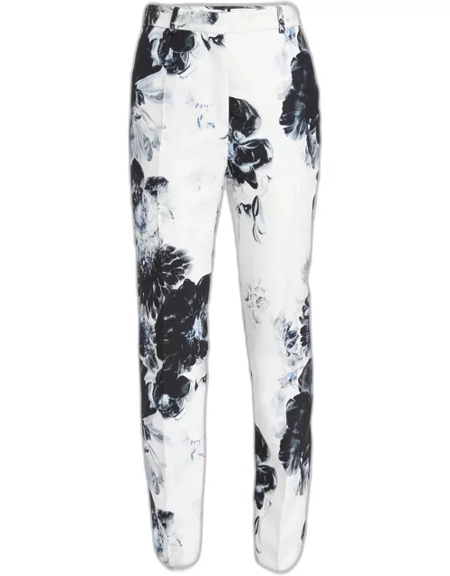 X-Ray Floral Print Straight-Leg Trouser
