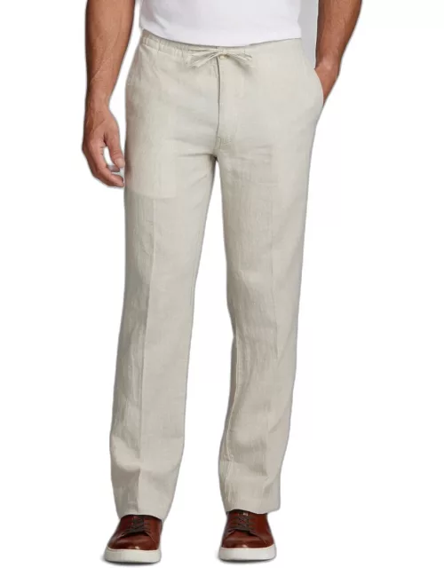 JoS. A. Bank Men's Tailored Fit Linen Drawstring Pants, Natura