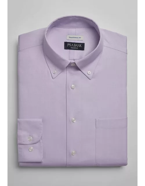 JoS. A. Bank Big & Tall Men's Reserve Collection Traditional Fit Dress Shirt , Lavender, 18 1/2 34