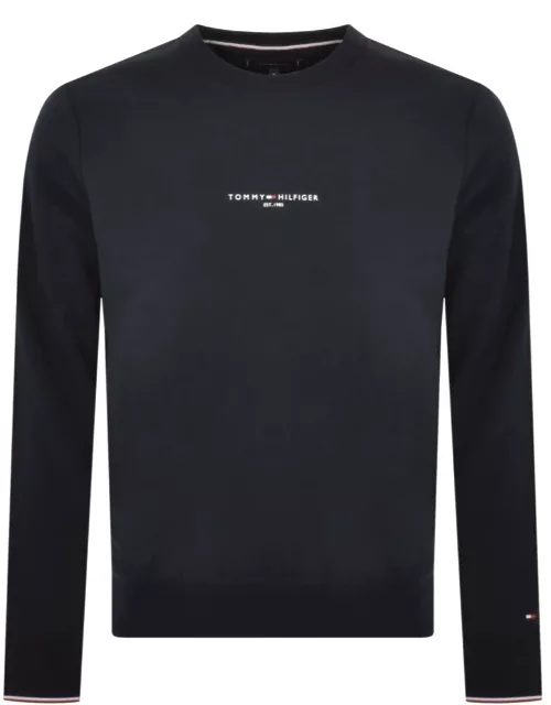 Tommy Hilfiger Logo Tipped Sweatshirt Navy