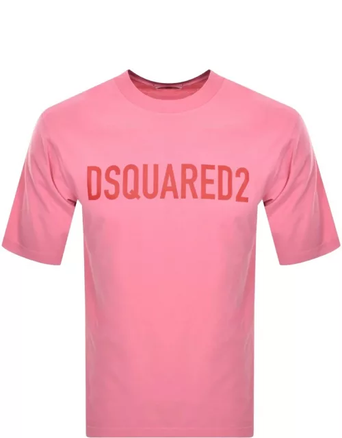 DSQUARED2 Loose Fit T Shirt Pink