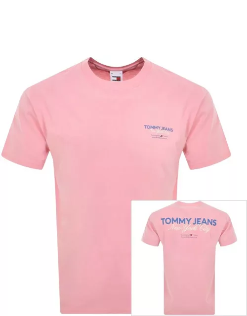 Tommy Jeans Logo T Shirt Pink