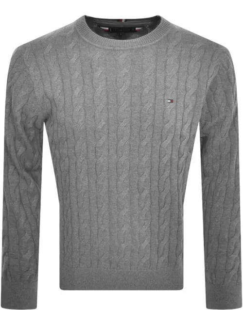 Tommy Hilfiger Cable Knit Jumper Grey
