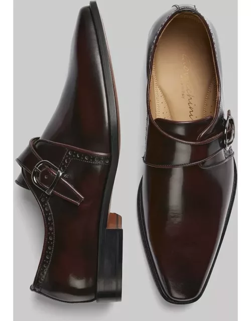 Giovacchini Men's Cesare Single Monk Strap Shoes, Burgundy, 9.5 D Width
