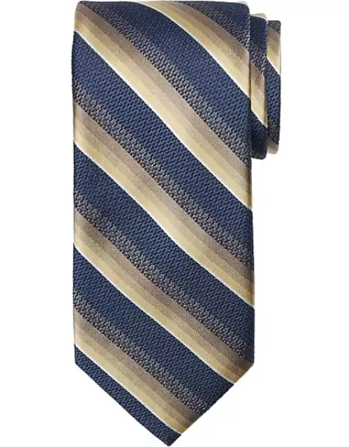 Pronto Uomo Men's Narrow Tonal Stripe Tie Gold