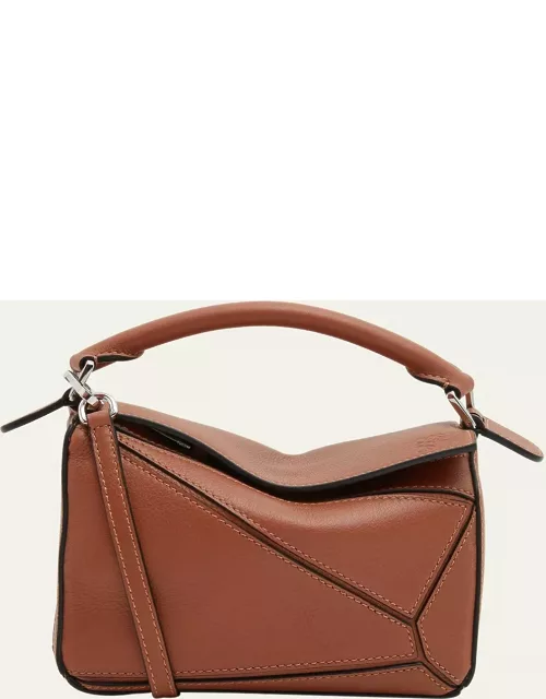 x Paula's Ibiza Puzzle Edge Mini Top-Handle Bag in Leather