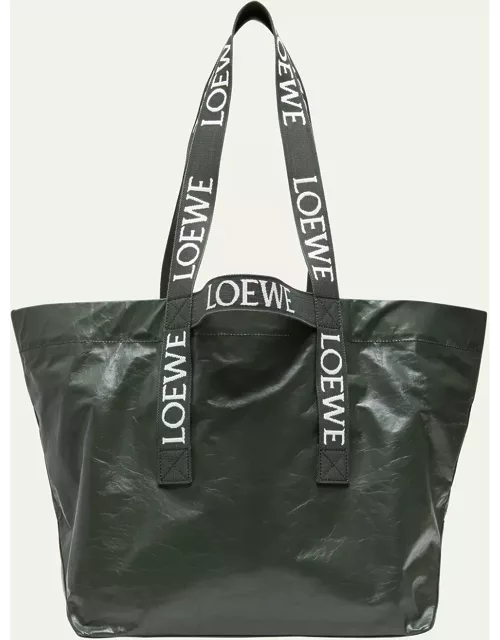 Men's Leather Fold Shopper Bag