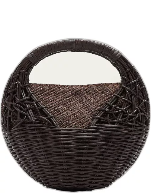 Sea Shell Straw Basket Top-Handle Bag