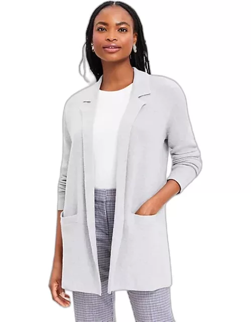 Loft Ribbed Relaxed Open Sweater Blazer