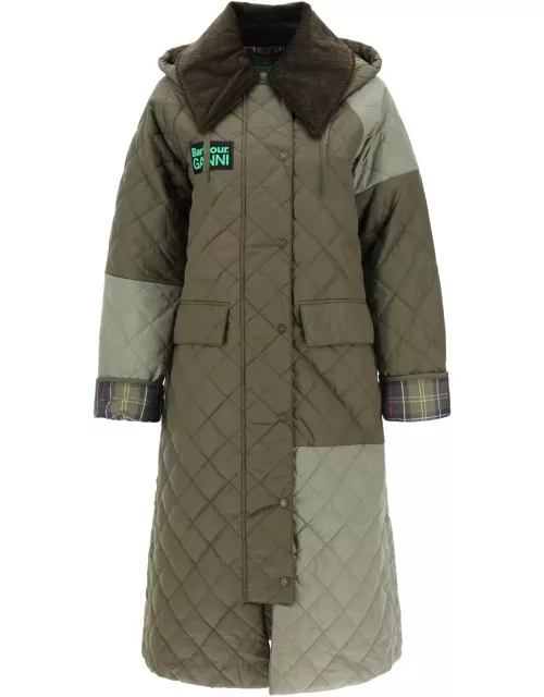 BARBOUR x GANNI Burghley quilted trench coat
