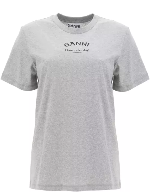 GANNI T-shirt with logo print