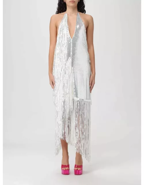 Rotate midi dress with sequins and fringe