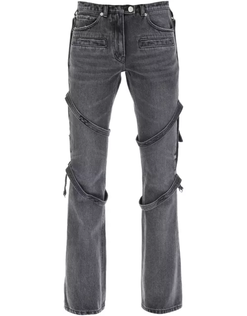 COURREGES Bootcut jeans with strap