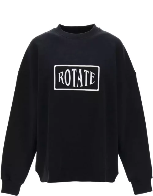 ROTATE Crew-neck sweatshirt with logo embroidery
