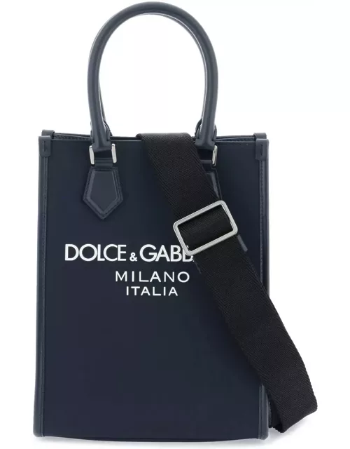 DOLCE & GABBANA small nylon tote bag with logo